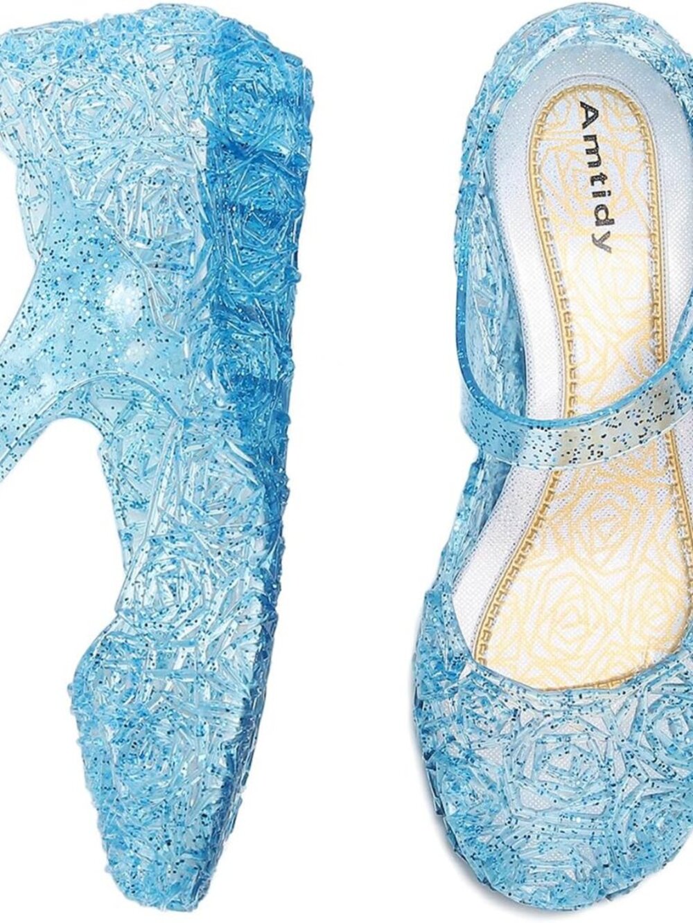 Frozen Inspired Elsa Flats Mary Jane Dance Party Cosplay Shoes, Snow Queen Princ